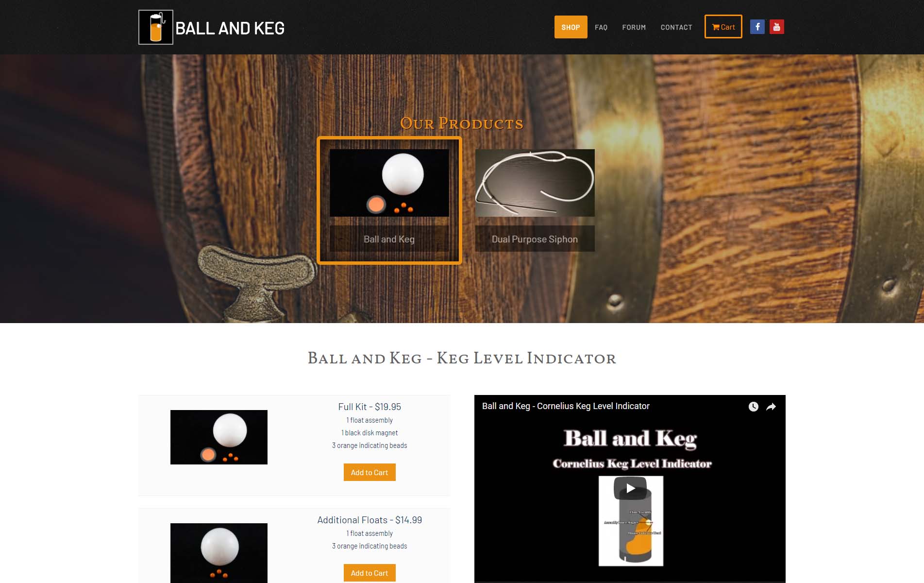 The Ball and Keg Liquid Level Indicator is a Patent Pending, revolutionary product that can be used to immediately eliminate the guesswork on any Cornelius style homebrew keg. The Ball and Keg is the first and only device that is designed to accurately and instantly provide continuous liquid level for your keg. It is simple to use, economical, and completely accurate.